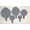 Navy Blue, variant on Floral Damask Cast Iron Pan Covers (Set of 5) by Penny's Needful Things (Red)