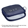 thumbnail image 4 of Uxcell 4.3"x4.3"x0.8" Travel Mesh Toiletry Bag Makeup Cosmetic Bag Zipper Pouch Navy Blue, 4 of 4