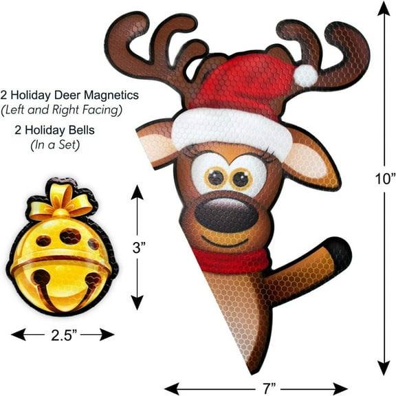 Christmas refrigerator magnet car reflective decoration soft magnetic sticker 01