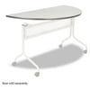 Safco® Impromptu™ Mobile Training Table Top, Half-Round, 48"W x 24"D, Gray (Base Sold Separately)