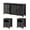 Black Oak, variant on VanAcc 3-Piece Farmhouse Bedroom Furniture Set with Dresser and 2 Nightstands, Sliding Barn Door Wood Storage Set for Bedroom, Dining Room, Black Oak