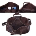 thumbnail image 5 of Leather Travel Bag ,Weekender Overnight Bag Leather Large Carry On Bag Travel Tote Duffel Bag for Men & Women (Dark Brown), 5 of 5