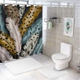 thumbnail image 7 of Orinice Jungle Summer Bathroom Shower Curtain Set, Tropical Banana Palm Leaf Leopard Animal Bathroom Set, 36x72, 7 of 7