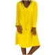 thumbnail image 1 of Vestidos Para Mujer Vestidos de Otoño Vestido de Lino de Algodón de Manga Larga Con Cuello en V Informal A La Moda Odeerbi  ODB131682, 1 of 6