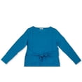 thumbnail image 2 of Charter Club Women's Long Sleeve Tie Waist Top Dreamy Blue Size X-Large, 2 of 3