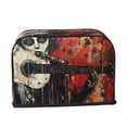 thumbnail image 2 of Pofeuu Abstract Skull Guitar Art Print Universal Two Slice Toaster Cover,Dust Cover, Toaster Cover Bread Machine Cover Fits for Most Standard 2 Slice Toasters, 2 of 7