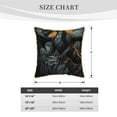 thumbnail image 2 of KLL Full Moon Black Dragon Decorative Throw Pillow Covers Velvet Soft for Couch Sofa Bedroom Living Room Outdoor (No pillow core)- 16"x16", 2 of 5