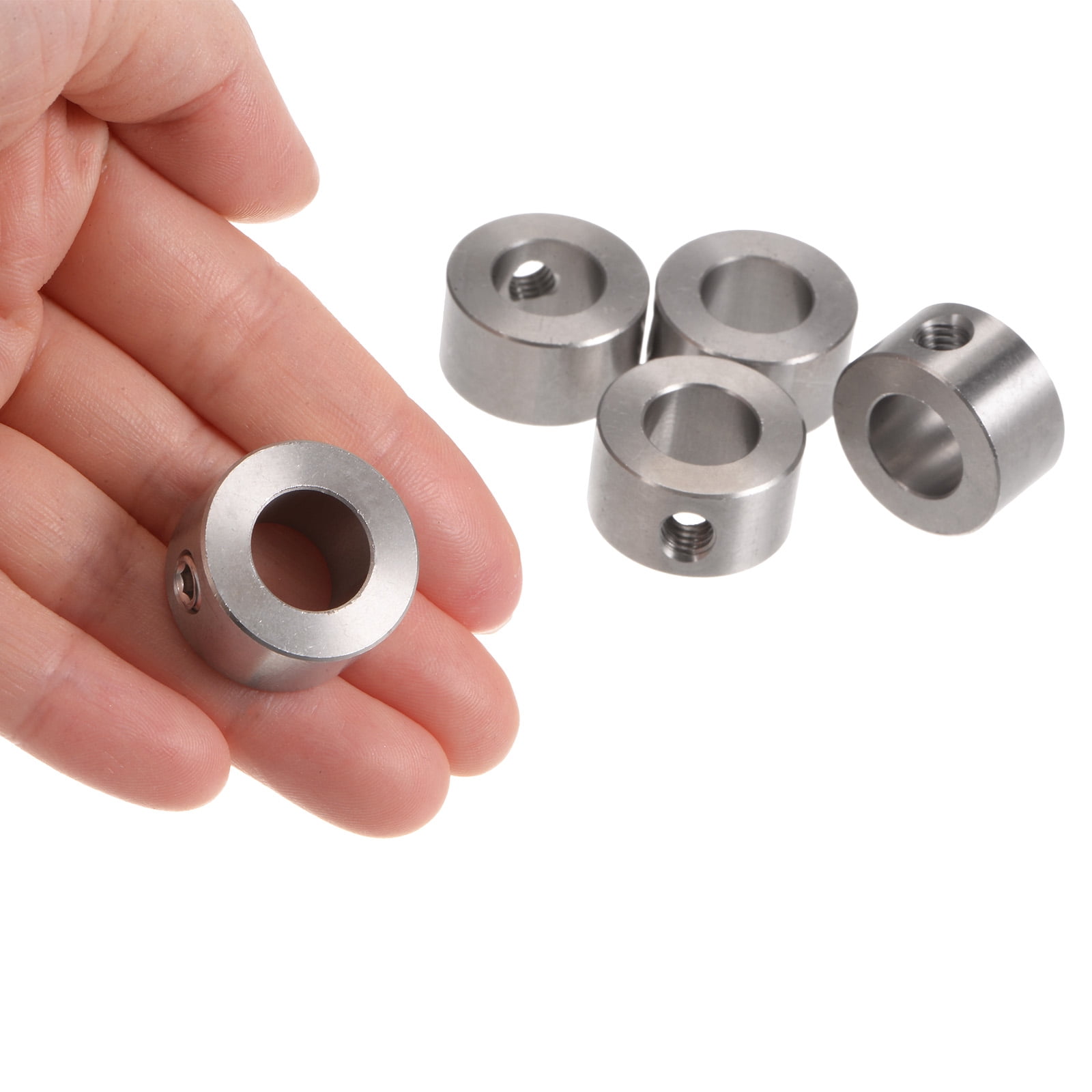 10 Packs Set Screw Collars 12mm Bore Stainless Steel Shaft Collars, 22mm OD, 12mm Width, Gear Stopper Wheel Collar