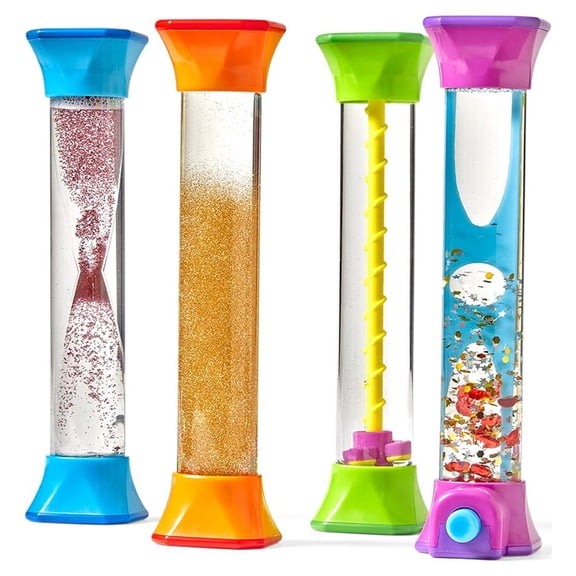 hand2mind Sensory Fidget Tubes (Set of 4), Calming Corner Items Kids, Fidget Toys for Kids