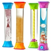 hand2mind Sensory Fidget Tubes (Set of 4), Calming Corner Items Kids, Fidget Toys for Kids