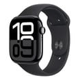 thumbnail image 1 of Apple Watch Series 10 GPS + Cellular • Caja de aluminio negro azabache de 46 mm • Correa deportiva negra - S/M - Distribuidor Autorizado, 1 of 8
