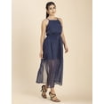 thumbnail image 2 of Moomaya Womens Strappy Midi Dress, Printed Chiffon, Elastic Waist Dress, 2 of 8
