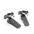 thumbnail image 1 of Estribos para reposapiés de pasajero de motocicleta Estribos para reposapiés de carretera duales Pedales para reposapiés 2 piezas Negro, 1 of 5