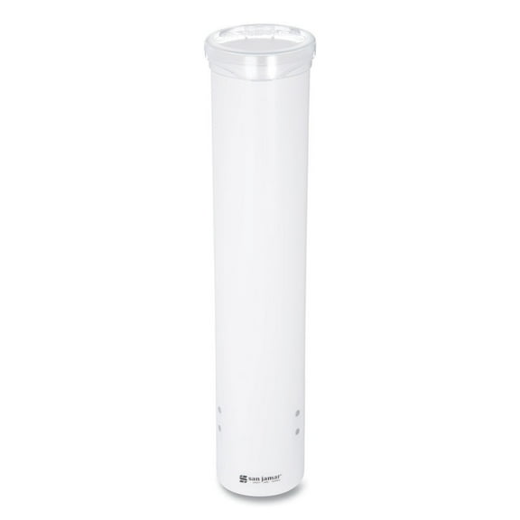 San Jamar Small Pull-Type Water Cup Dispenser White C4160WH