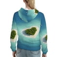 thumbnail image 7 of Honeii Paradise Island Pattern Womens Oversized Hoodies Long Sleeve Sweatshirts Pullover Fall Outfits with Pocket-Small, 7 of 7