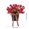 thumbnail image 3 of HuiXinOu Artificial Tulips Bouquet in Basket, Fake Silk Flowers Home Decor, Realistic Floral Arrangement for Living Room Table Centerpiece, Wedding Party Decorations, 3 of 6