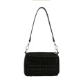 thumbnail image 1 of Fashion Coin Purse Chain Shoulder Bag Large Capacity Diamonds Mobile Phone Bag Female Rhinestone Handbag PU Leather Handbag Women Shoulder Bag Small Square Bag BLACK, 1 of 8