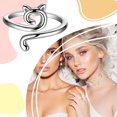 thumbnail image 4 of Anillos ajustables Minnieouse para gatos ganchillo elegantes plata, 4 of 6