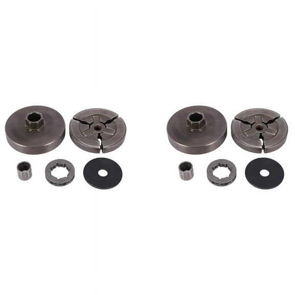 2X Clutch Drum & Clutch & Sprocket Rim & Needle Bearing Fit for Chinese Chainsaw 4500 5200 5800