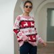 thumbnail image 2 of Gabardina para mujer Gibobby Suéter de punto de Navidad Rojo XL, 2 of 5