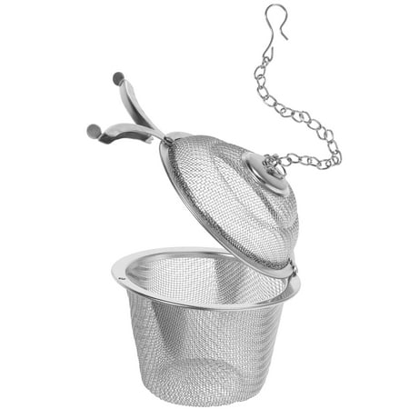 

Pyramidti Stainless Steel Strainer Drip Tray Single Cup for Loose Leaf Herbal Tea Soup Cooking Size M