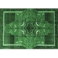 thumbnail image 1 of Ahgly Company Indoor Rectangle Persian Emerald Green Traditional Area Rugs, 2' x 5', 1 of 4