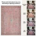 thumbnail image 6 of GLN Rugs Camelot - Indoor, Machine Washable Area Rug 2'x3' Turkish Pink/Coral Home Carpet, 6 of 8