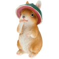 thumbnail image 1 of Resin Rabbits Ornament Waterproof Bunny Figurine for Creating Atmosphere Miniature Resin Rabbit Statue Weather-resistant Rabbit Art Figurines for Patio Yard Home Decoration, 1 of 7