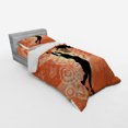 thumbnail image 3 of Ambesonne Orange Bedding Set 4 Pcs, Basketball Dunk Athlete, Queen, Pale Orange Black, 3 of 3