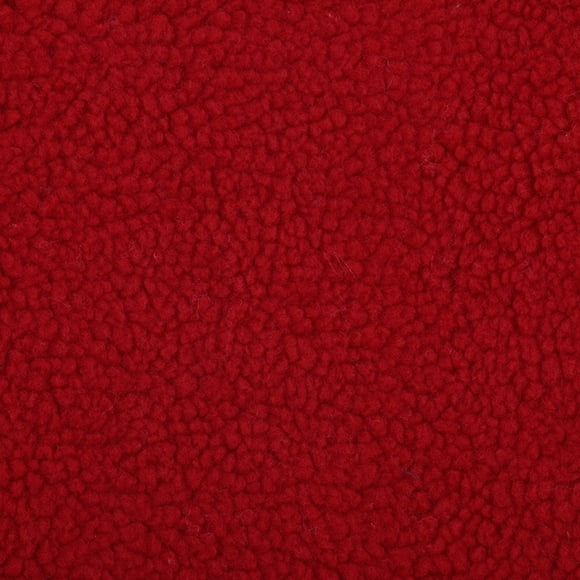 Firefly Hope 1 Yard x 63in Plush Fleece Fabric, Lambskin-Like Faux Fur Material, Thermal Lined for DIY Sewing & Handmade Crafts, Red