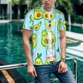 thumbnail image 6 of KLL Cartoon Avocado for Men's Baseball Shirts,Short Sleeve Casual Shirts Button Down Shirt for Men Beach Summer Wedding Shirt-XX-Large, 6 of 7