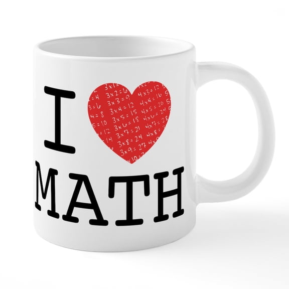 CafePress - I Heart Math - 20 Oz White Ceramic Mega Mug