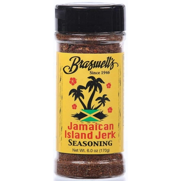 Braswells Jamaican Island Jerk Spice Rub and Seasoning 6 Ounce