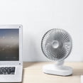 thumbnail image 2 of Pequeño ventilador de escritorio oscilante, ventilador de mesa portátil, recargable por USB, alimentado por batería, ventilador personal silencioso, doble ángulo ajustable, circulación de ai, 2 of 3