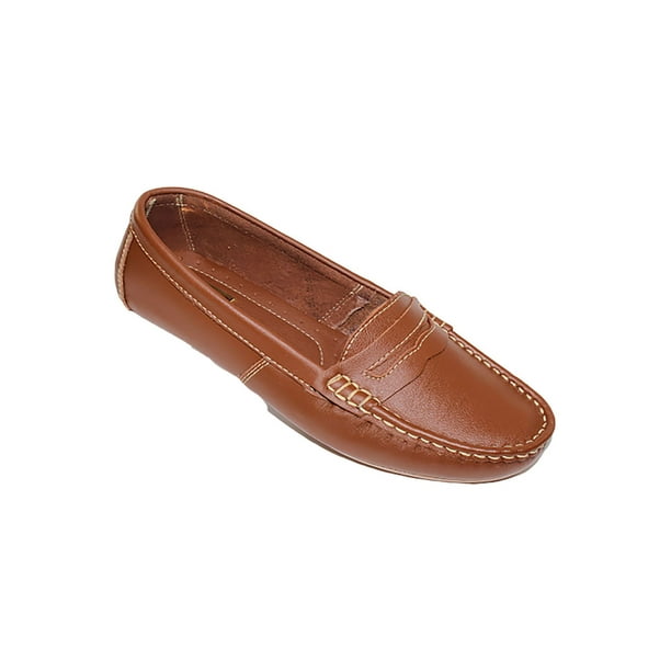 MOCASIN CASUAL VESTIR LEON MUJER DAMA TAN CAFE PIEL NAPA 1600 Leon 1600