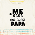 thumbnail image 4 of Inktastic Me Plus Nana Equals One Broke Papa Girls Baby Dress, 4 of 5