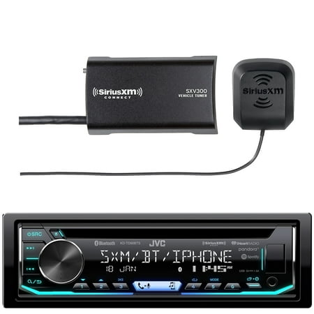 JVC Single DIN Bluetooth In-Dash CD/AM/FM Car Stereo and Sirius Vehicle Satellite Radio
