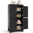 thumbnail image 2 of Pantry, Lofka Black 43" Kitchen Storage Cabinet with 4 Doors and Adjustable Shelves for Bathroom & Entryway, 2 of 9