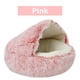 thumbnail image 1 of Cama de felpa larga para gato, cojín redondo para gato, cesta de Gato caliente para casa, bolsa de dormir para gato, perrera 2 en 1 para perro pequeño, 1 of 4