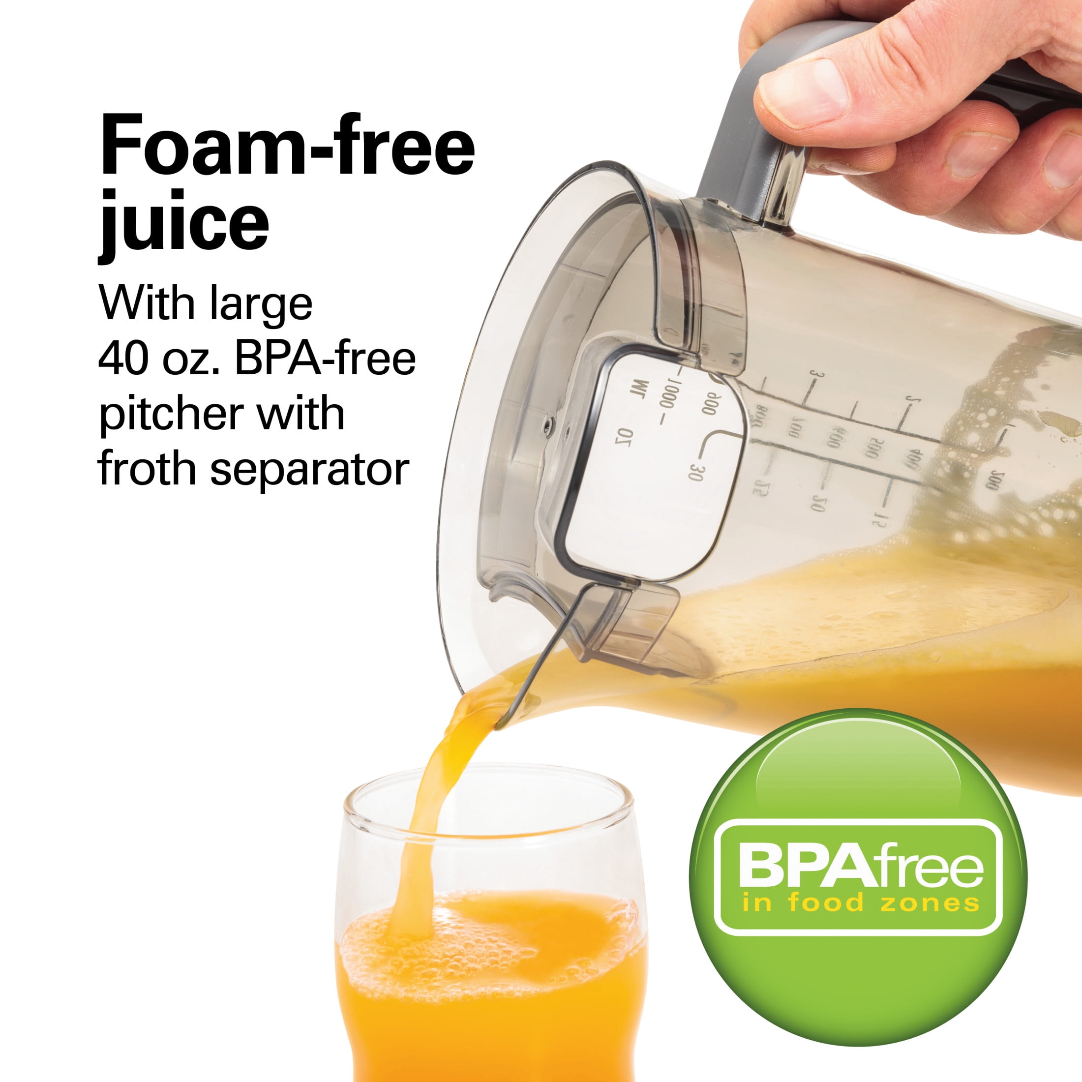Hamilton Beach Big Mouth Easy Clean Juicer Machine for Fruits and Vegetables with Extra Large Chute,  Extractor de Jugos, Stainless Steel