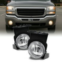 AKKON - For GMC Sierra Pickup Truck Bumper Driving Clear Fog Lights Driver/Passenger Lamps with Switch/Bulbs