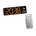 thumbnail image 2 of Reloj de pared LED, reloj de pared Digital portátil con Control remoto, reloj de mesa, Mini reloj para mesita de noche, sala de estar, mesita de noche Negro y naranja, 2 of 8
