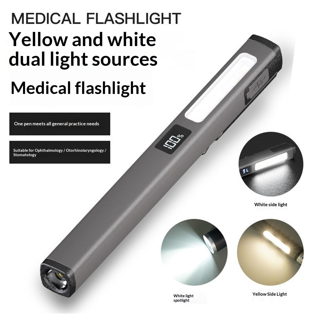 2pcs Rechargeable Pen Light Small Flashlight with COB Work Light, Portable LED Pocket Flashlight Bright Flashlights for Home, Car, Emergencies, with Type-C Charge, LCD Display