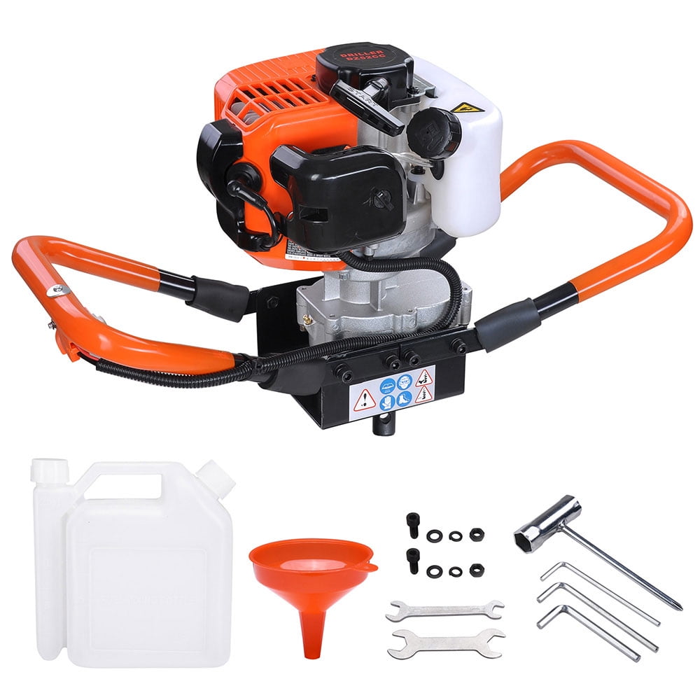 52cc 2-Stroke Gasoline Gas One Man Post Hole Digger Earth Auger Machine 