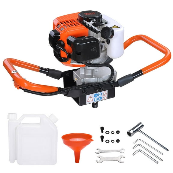 Yescom 52cc 2.2HP Earth Auger 1 Man Powerhead Petrol Gas Powered Post Hole Digger Machine with Fuel Mixing Tank
