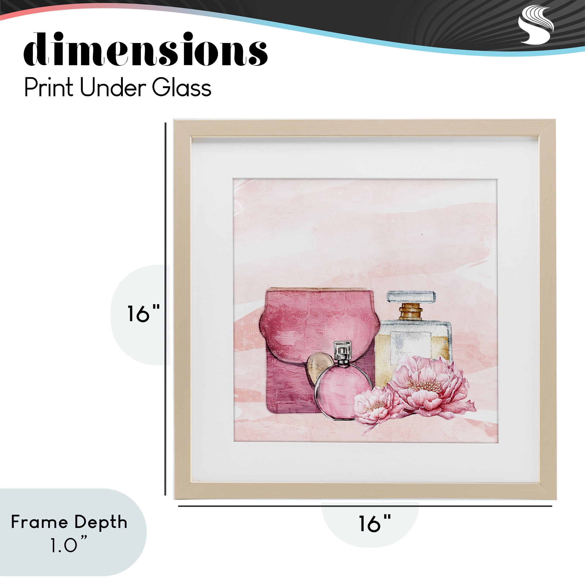 Stupell Industries Blush Glam Time Collection Birch Framed Print Under Glass, design by Kim Allen