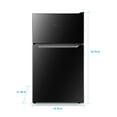 Hisense 3.2 Cu Ft Two Door Mini Fridge with Freezer RT32D6ABE, Black