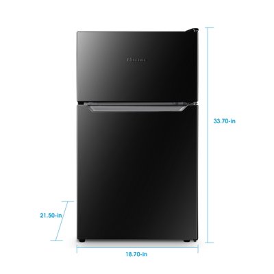 Buy Hisense 3 2 Cu Ft Two Door Mini Fridge With Freezer Rt32d6abe Black Online In Turkey 955953051