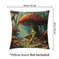 thumbnail image 4 of Fenyluxe Pillow Covers Decorative Pillowcases  Abstract Colorful Mushroom Design, Holiday Farmhouse Throw Pillow Case Hidden Zippered Square Cushion Cover for Sofa Bedroom Home Decor White, 4 of 7