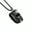 Black, variant on Men's necklace, welding mask, third grade helmet, titanium steel necklace, hanging decoration, men's and women's pendant, fashionable accessory chain length 23.62 inches (black)